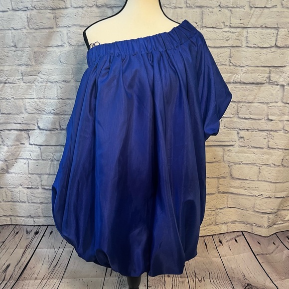 Anthro Sunday in Brooklyn Mini Dress One Shoulder Bubble Hem NWT Size Small - Picture 3 of 11